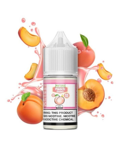 Peach Queen by Pod Juice Nicotine Salt E-Liquid