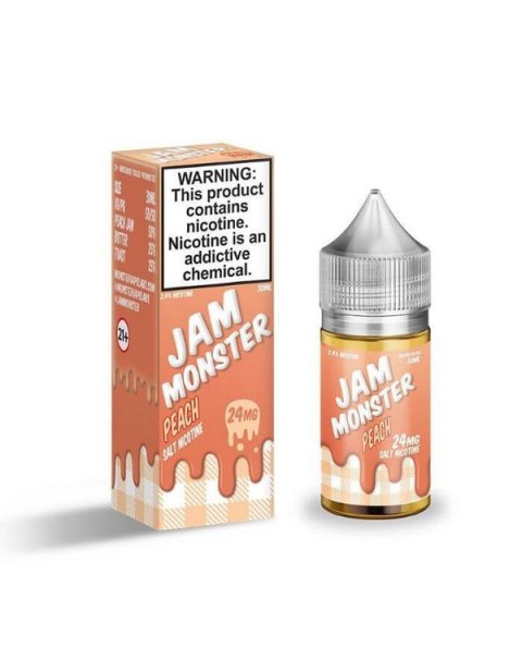Peach Tobacco Free Nicotine Salt Juice by Jam Monster