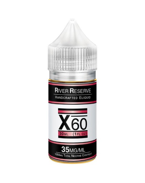 X-60 Tobacco Free Nicotine Salt Juice by River Reserve