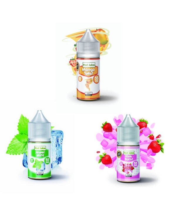 90ml Bundle by Pod Juice Nicotine Salt E-Liquid