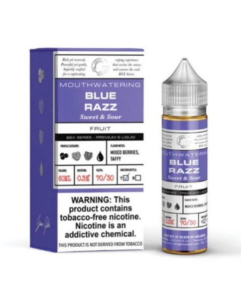 Blue Razz Tobacco Free Nicotine Vape Juice by BSX Series (Former Glas Basix Series)