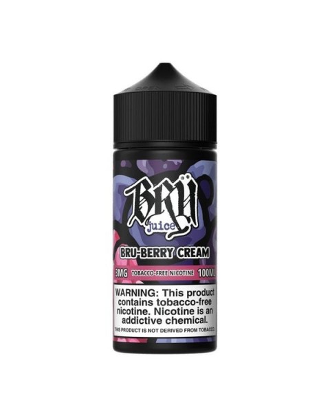 Bru-Berry Cream Tobacco Free Nicotine Vape Juice by Bru Juice