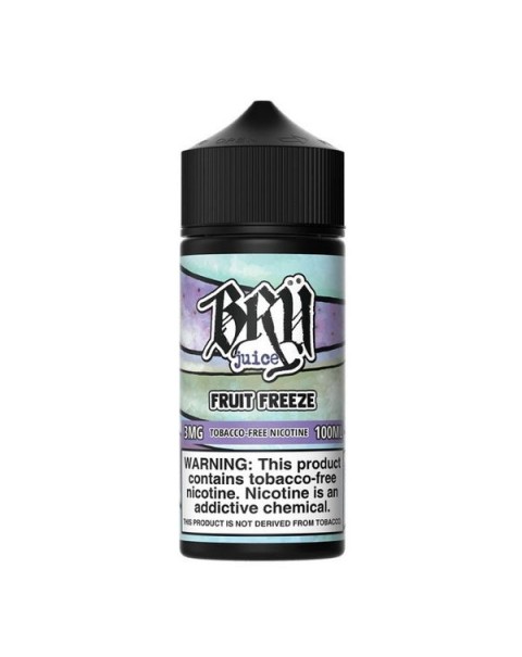 Fruit Freeze Tobacco Free Nicotine Vape Juice by Bru Juice