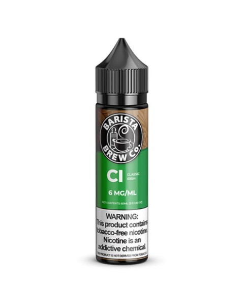 Classic Irish Tobacco Free Nicotine Vape Juice by Barista Brew Co