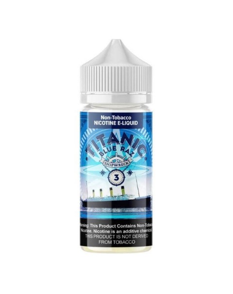 Titanic Blue Raz Tobacco Free Nicotine Vape Juice by VR (VapeRite) Labs Premium