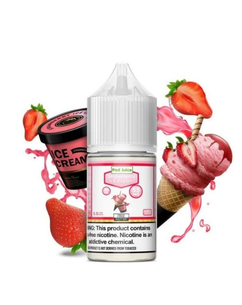 Strawberry Ice Cream Tobacco Free Nicotine Salt Juice by Pod Juice