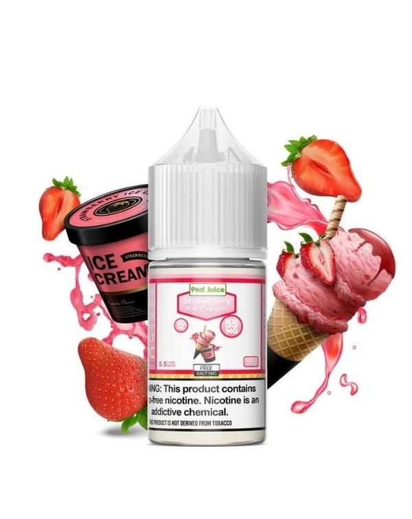 Strawberry Ice Cream Tobacco Free Nicotine Salt Ju...