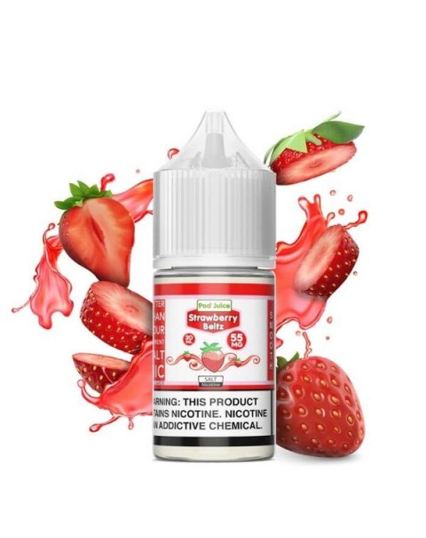 Strawberry Beltz by Pod Juice Nicotine Salt E-Liquid