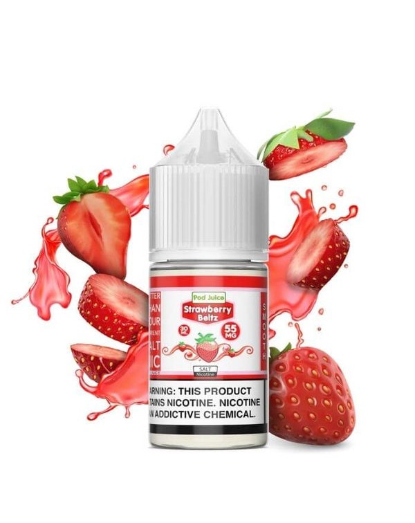 Strawberry Beltz by Pod Juice Nicotine Salt E-Liqu...