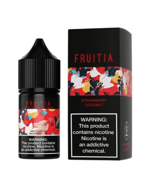 Strawberry Coconut by Fruitia Nicotine Salt E-Liquids
