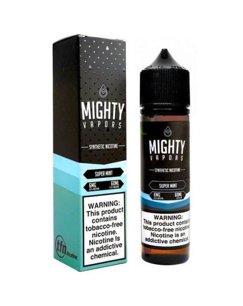 Super Mint Synthetic Nicotine Vape Juice by Mighty Vapors