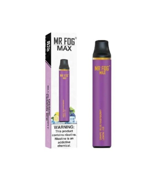 Grape Blue Raspberry Lemon Ice Disposable Device by Mr Fog Max