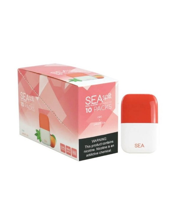 Mint and Peach Ice Disposable Device by Sea Split