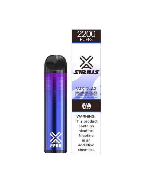 Blue Razz Disposable Device by Vaporlax Sirius