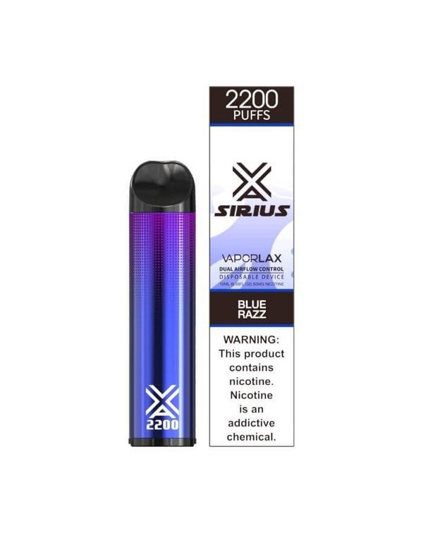 Blue Razz Disposable Device by Vaporlax Sirius