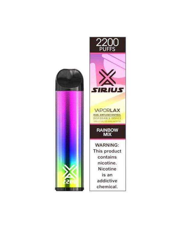 Rainbow Mix Disposable Device by Vaporlax Sirius