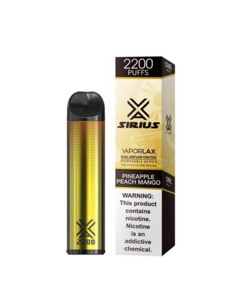 Pineapple Peach Mango Disposable Device by Vaporlax Sirius