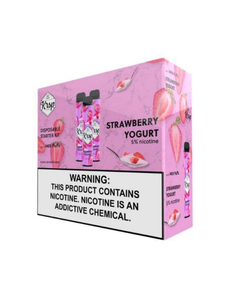 Strawberry Yogurt Disposable Device by KRSP 1400 Puffs