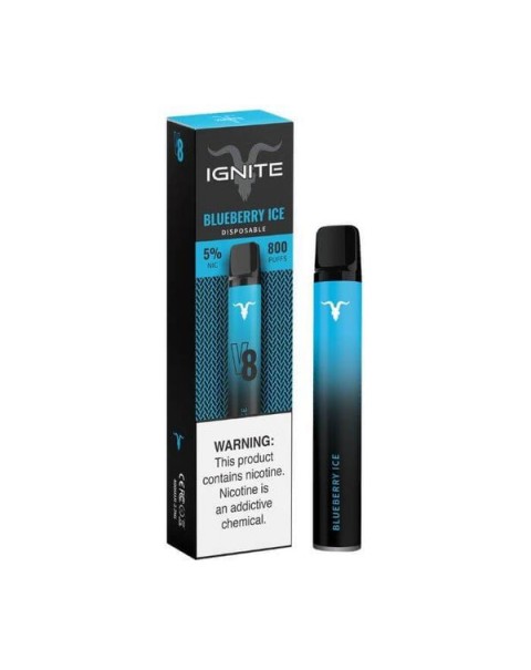 Ignite V8 Blueberry Ice Tobacco Free Nicotine Disposable Vape Pen