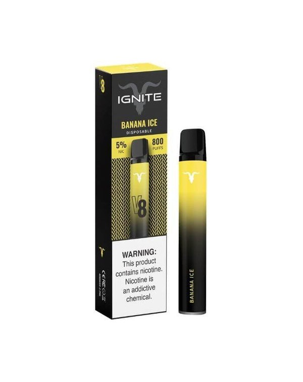 Ignite V8 Banana Ice Tobacco Free Nicotine Disposa...