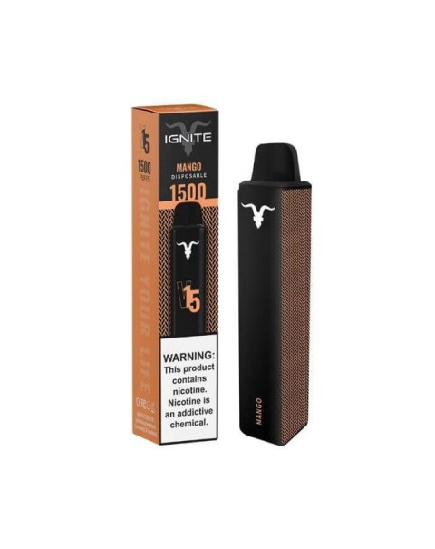 Ignite V15 Mango Tobacco Free Nicotine Disposable Vape Pen