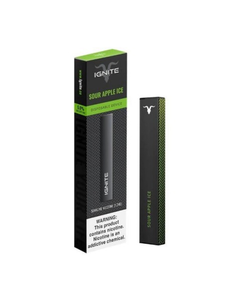 Ignite V3 Sour Apple Ice Tobacco Free Nicotine Disposable Vape Pen