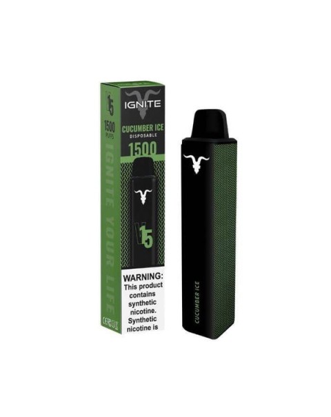 Ignite V15 Cucumber Ice Tobacco Free Nicotine Disposable Vape Pen