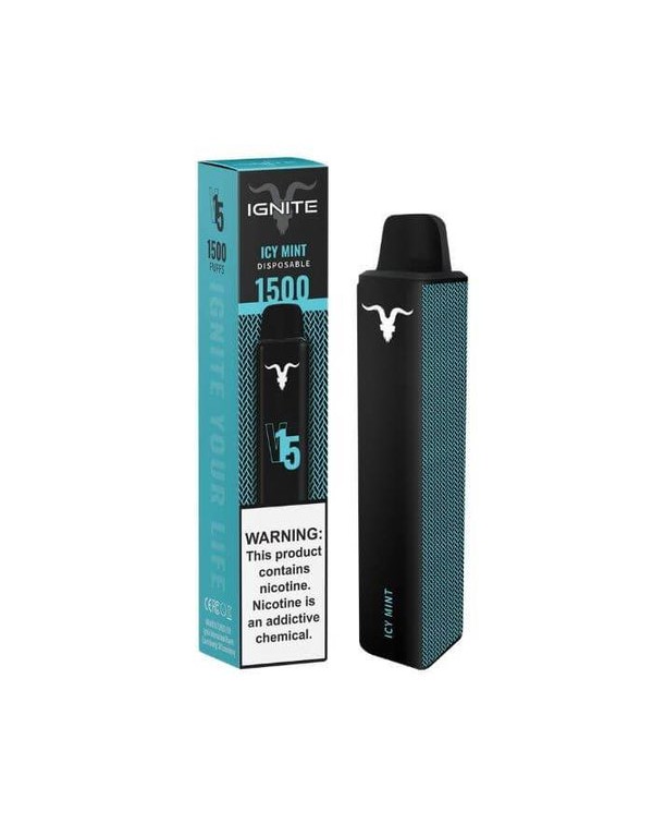 Ignite V15 Icy Mint Tobacco Free Nicotine Disposab...