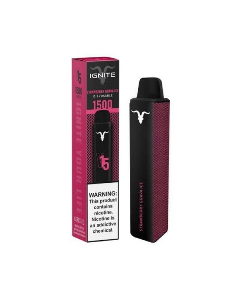 Ignite V15 Strawberry Guava Ice Tobacco Free Nicotine Disposable Vape Pen