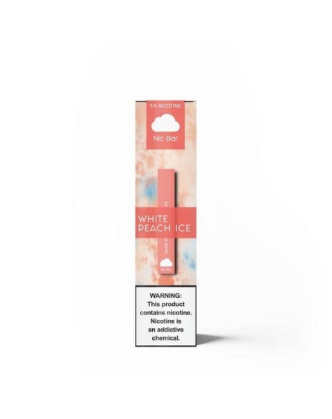 Nic Bar White Peach Ice Disposable Device