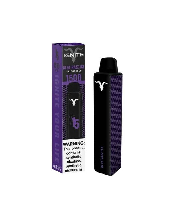 Ignite V15 Blue Razz Ice Tobacco Free Nicotine Dis...