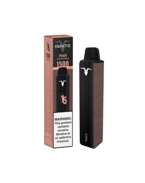 Ignite V15 Peach Tobacco Free Nicotine Disposable Vape Pen