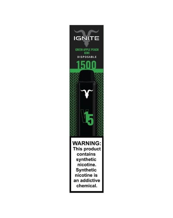 Ignite V15 Green Apple Peach Kiwi Tobacco Free Nic...