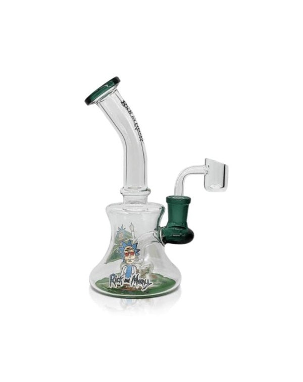 Waxmaid 7.08” Rick & Morty Mini Decal Glass Dab ...