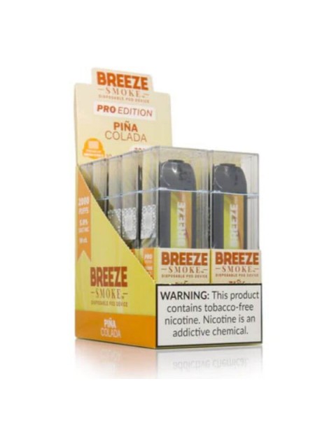 Breeze Pro Tobacco Free Nicotine Disposable Vape - 10 Pack