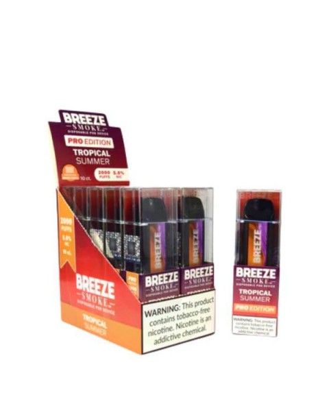 Breeze Pro Tobacco Free Nicotine Disposable Vape - 10 Pack