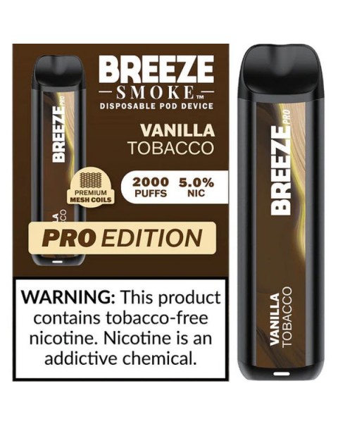 Breeze Pro Tobacco Free Nicotine Disposable Vape - 10 Pack