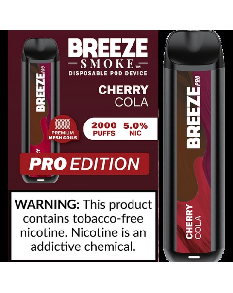 Breeze Pro Tobacco Free Nicotine Disposable Vape - 10 Pack