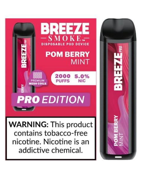 Breeze Pro Tobacco Free Nicotine Disposable Vape - 10 Pack