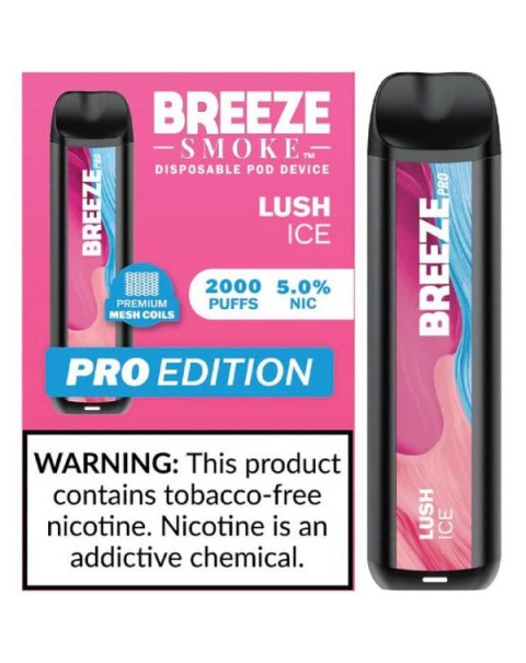 Breeze Pro Tobacco Free Nicotine Disposable Vape - 10 Pack