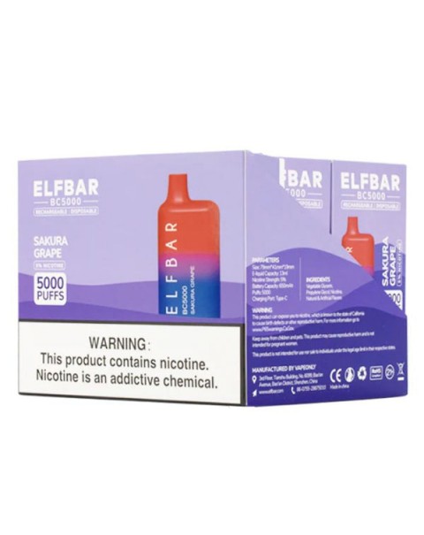 Elf Bar BC 5000 Rechargeable Disposable Vape Pen
