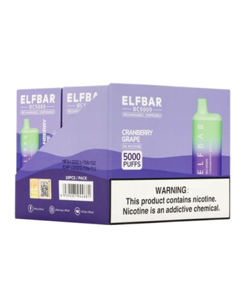 Elf Bar BC 5000 Rechargeable Disposable Vape Pen