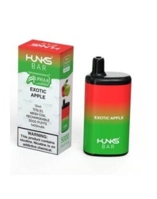 Hunks Bar Tobacco Free Nicotine Disposable Vape Pe...