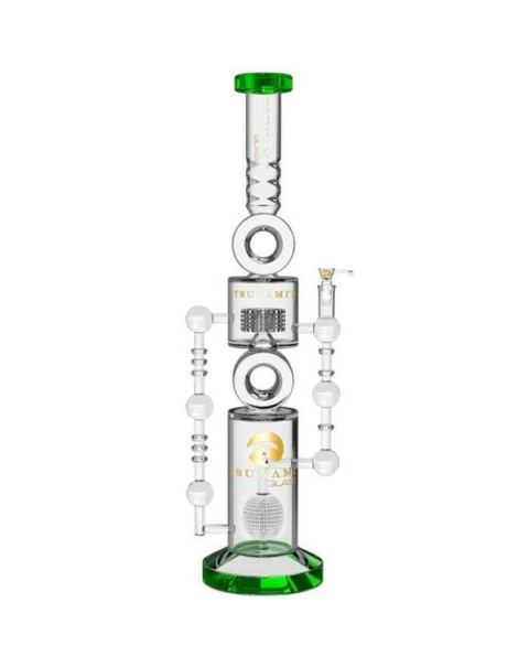 Apple Double Donut Showerhead Perc Water Pipe by Tsunami Premium