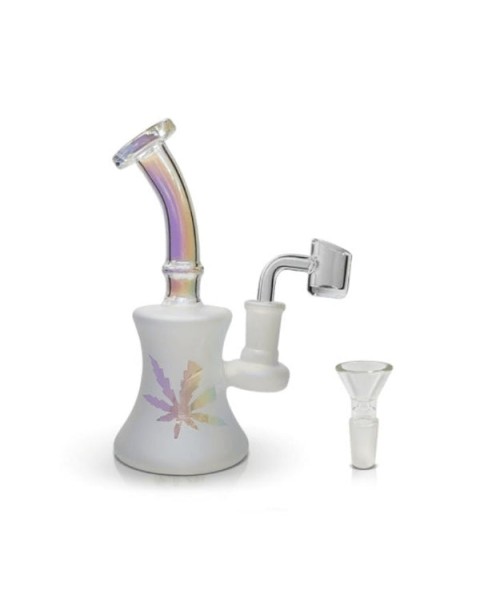 Waxmaid 5.9″ Shower Head Mini Glass Dab Rig Water Pipe