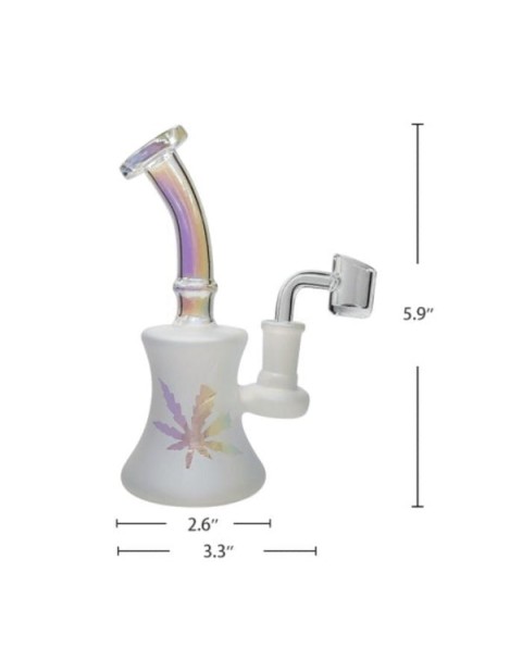 Waxmaid 5.9″ Shower Head Mini Glass Dab Rig Water Pipe