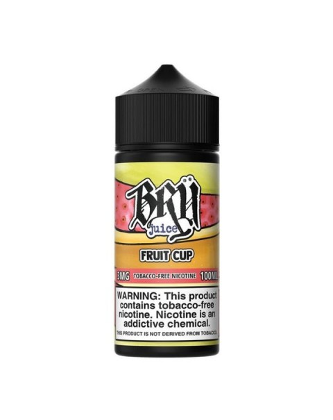 Fruit Cup Tobacco Free Nicotine Vape Juice by Bru Juice