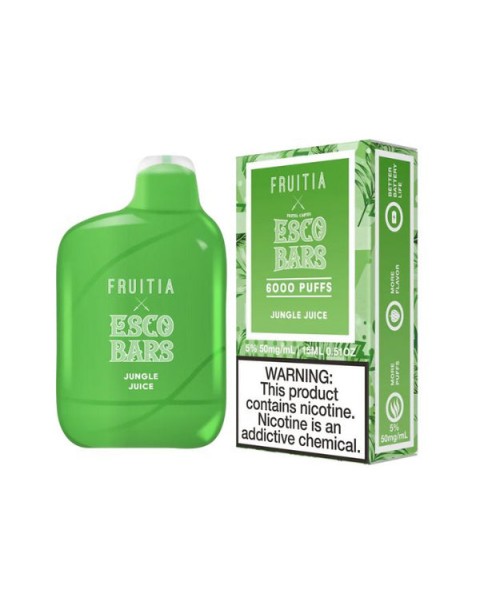 Esco Bars Fruitia 6000 Tobacco Free Nicotine Disposable Vape - 10 Pack