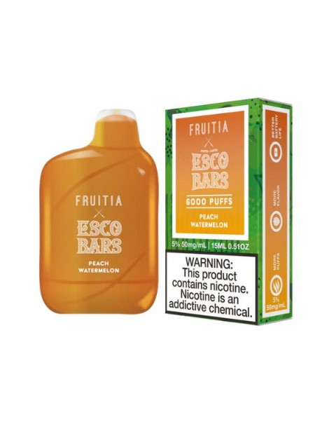 Esco Bars Fruitia 6000 Tobacco Free Nicotine Disposable Vape - 10 Pack